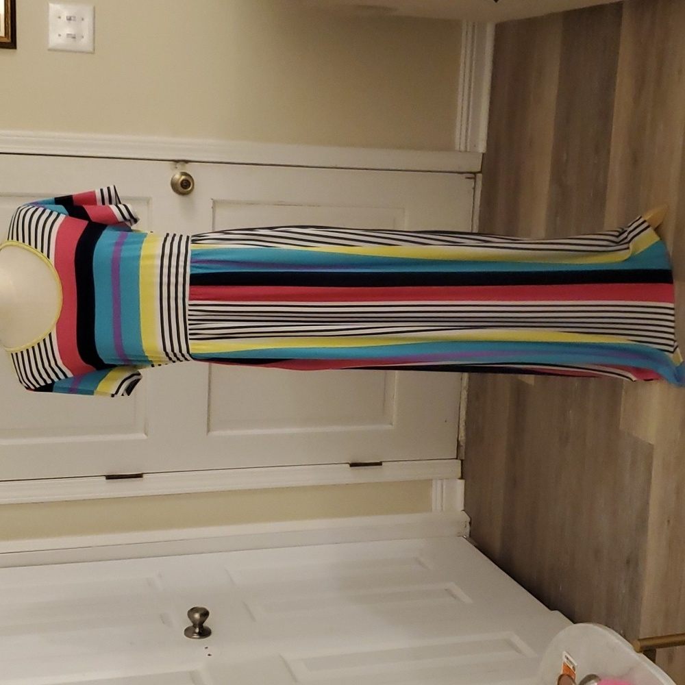 Egy Multi Striped Maxi Dress